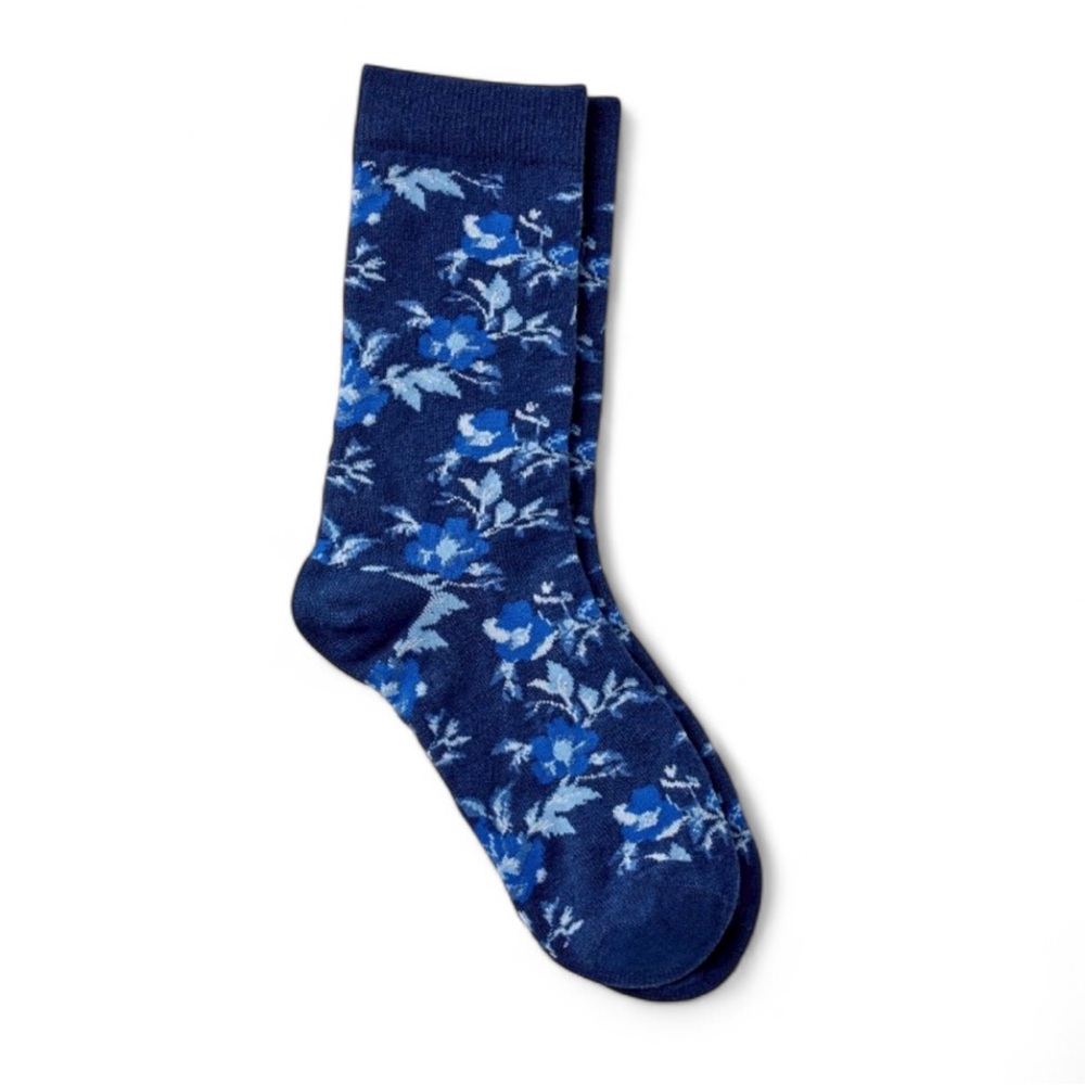 Woolrich x Target LIMITED EDITION Blue Floral Crew Socks